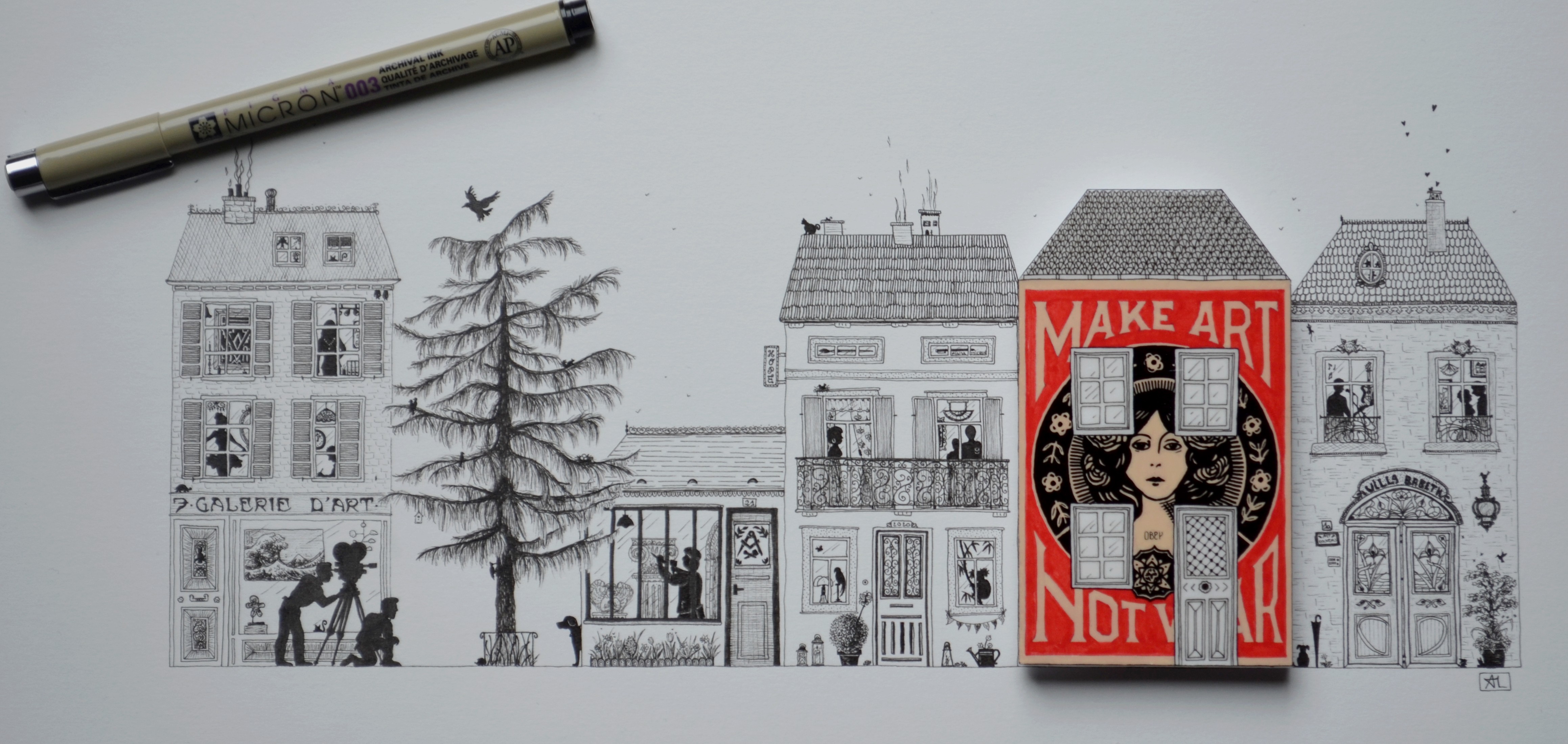 Hommage à Obey — AL Encre noire