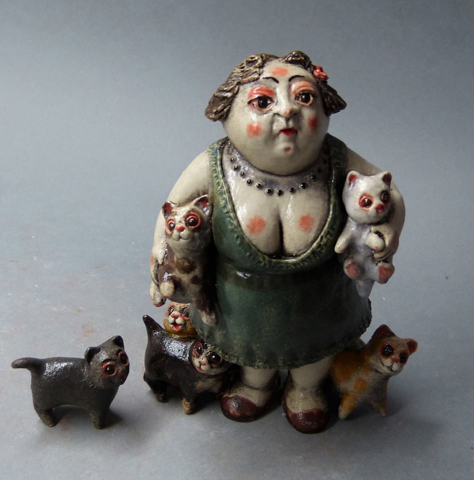 La femme au chat de Christian Badet — Christian Badet