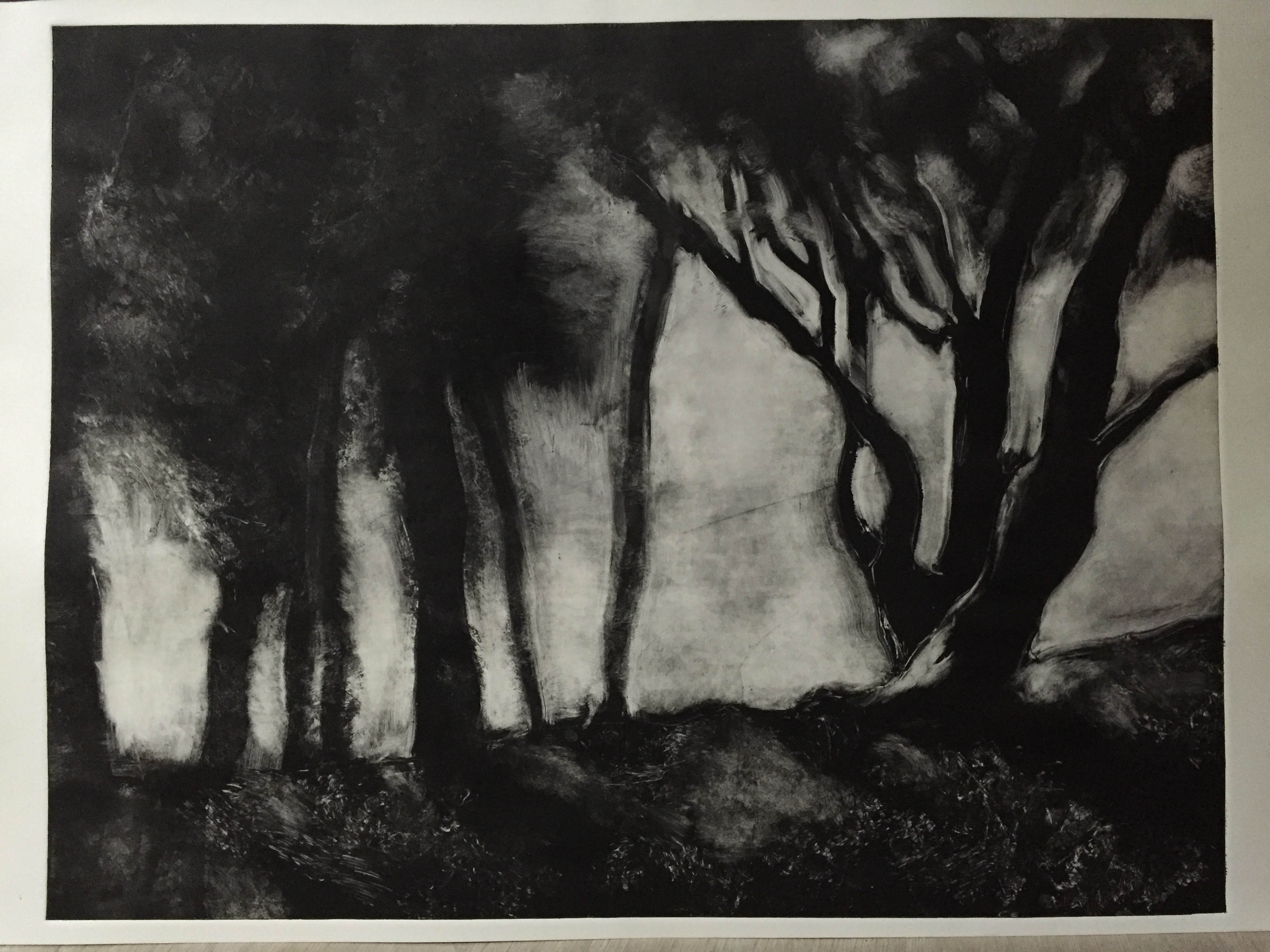 Brouillard – Monotype d’Isabelle Bourget — Isabelle Bourger