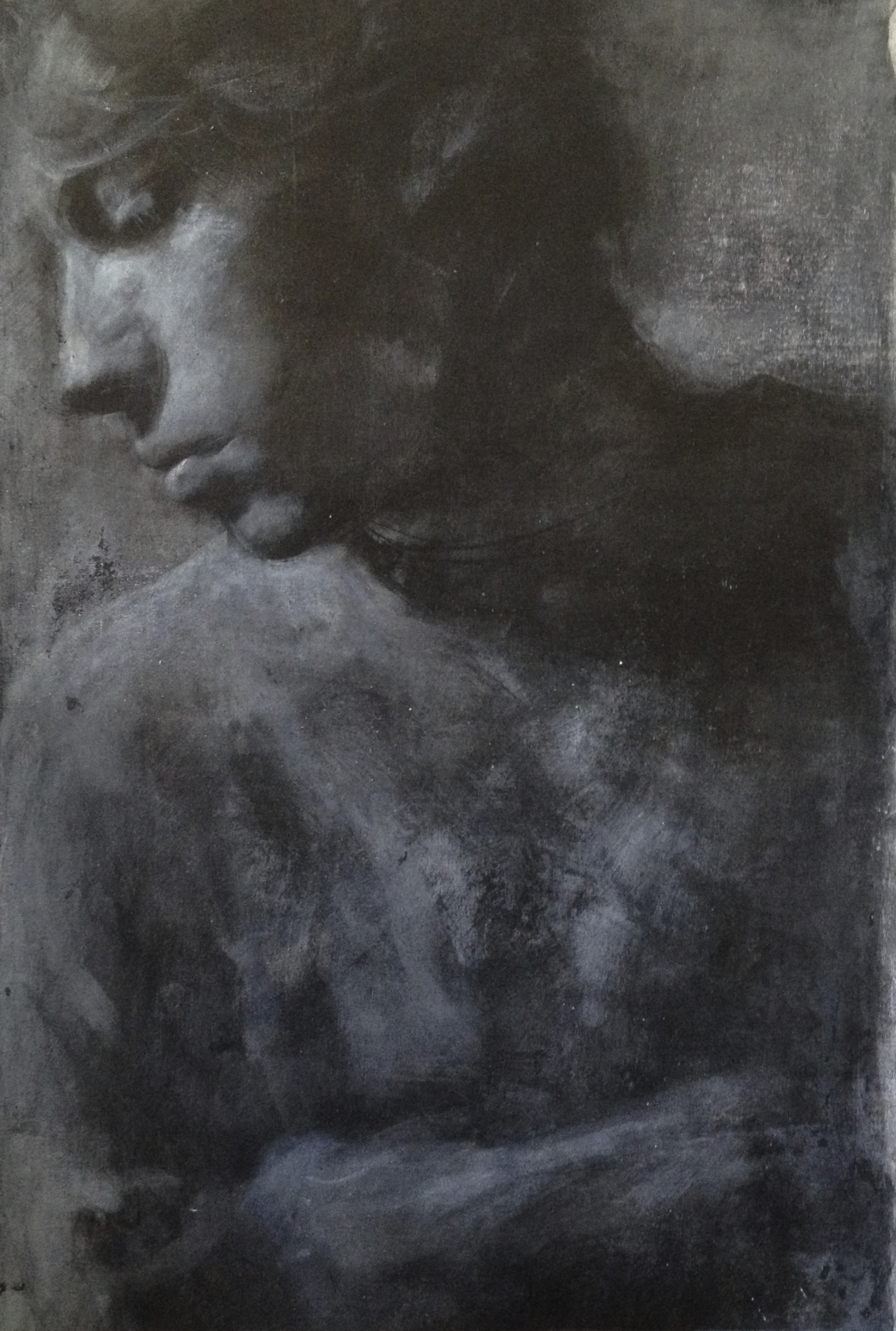 Eddy – Fusain et acrylique d’Isabelle Bourget — Isabelle Bourger