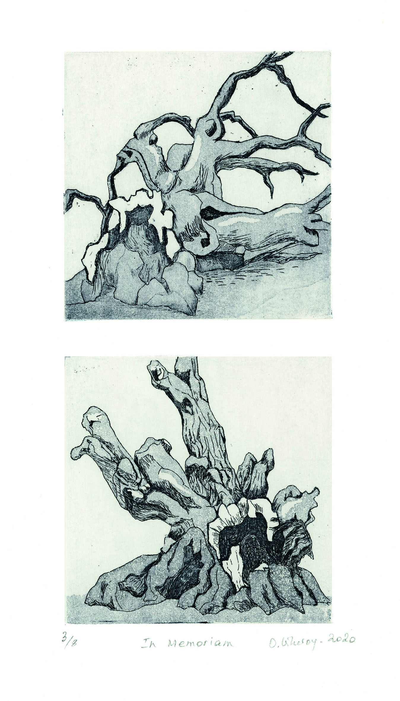 In Memoriam gravure — Odile Villeroy