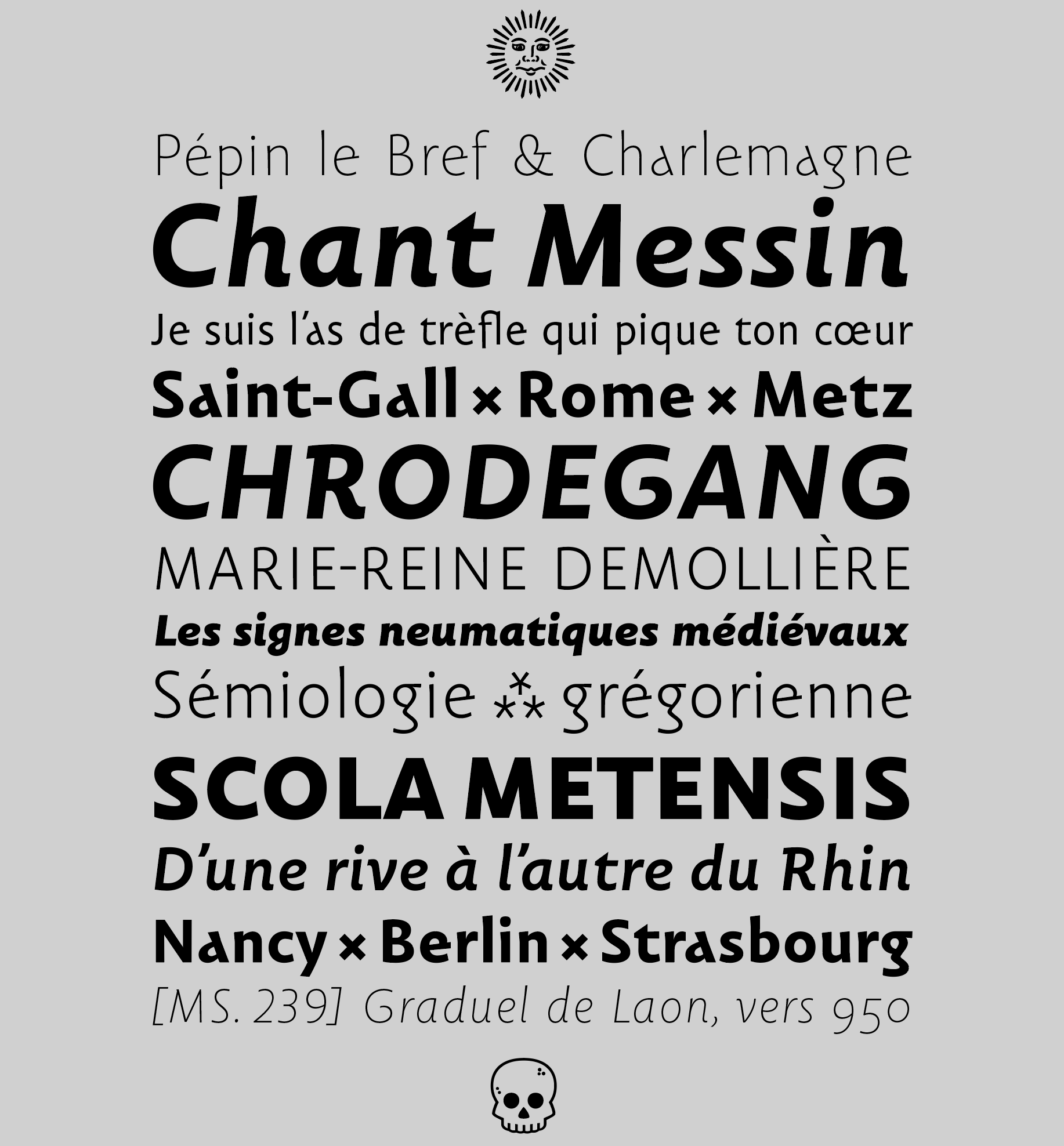 Carolinéale: famille typographique — Francis Ramel