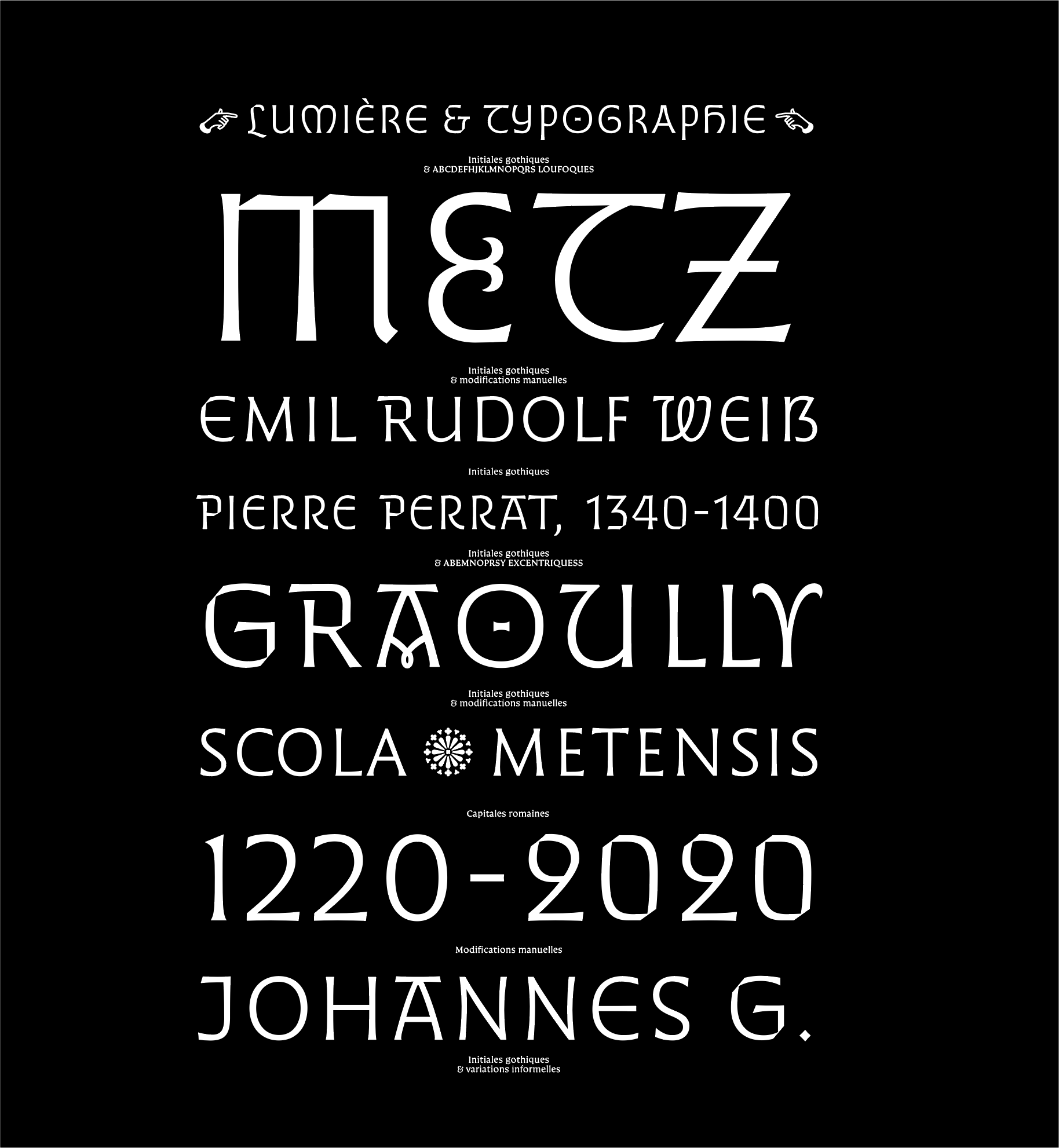 Cathédrale Lumière: Caractère typographique exclusif pour la cathédrale de Metz — Francis Ramel