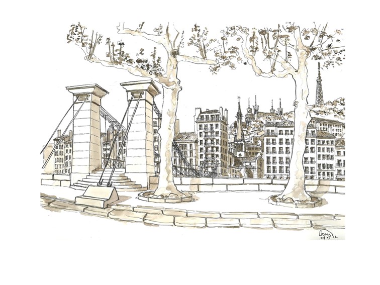 Lyon La Passerelle St Vincent de Martine Fioletti — FioMa